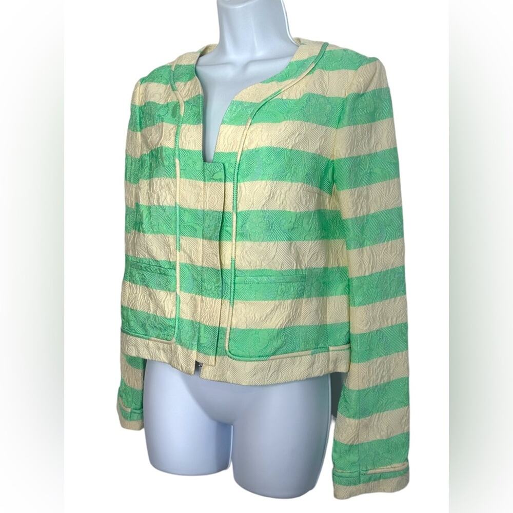 NWOT THAKOON Multicolor Striped Jacket, SIZE 6, Textured, Blazer, Designer, NWOT